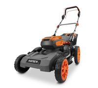 Tondeuse à gazon sans fil FUXTEC 40 V FX-E2RM46PROSET | Tondeuse à gazon sans fil à traction | 46 cm | 2 batteries de 5 Ah et chargeur rapide | Fonction de mulching | Bac de ramassage de 50 L