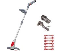 Tondeuse à gazon sans fil IKRA IART 1224 | 12 V | Largeur de coupe 24 cm | Système de lames en nylon | 20 lames de rechange incluses | Batterie et chargeur inclus