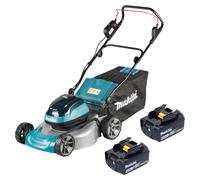 Tondeuse à gazon sans fil Makita DLM 466 M2 36 V (2x 18 V) 46 cm sans balais + 2 batteries 4,0 Ah - sans chargeur