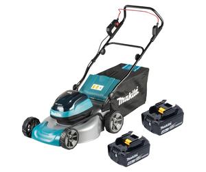 Tondeuse à gazon sans fil Makita DLM 466 M2 36 V (2x 18 V) 46 cm sans balais + 2 batteries 4,0 Ah - sans chargeur