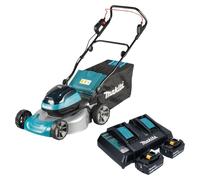 Tondeuse à gazon sans fil Makita DLM 466 PG2 36 V (2x 18 V) 46 cm sans balais + 2 batteries 6,0 Ah + chargeur