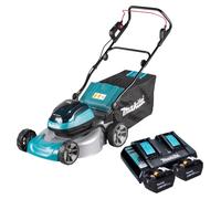 Tondeuse à gazon sans fil Makita DLM 466 Z 36 V (2x 18 V) 46 cm sans balais + 2 batteries 9,0 Ah + chargeur