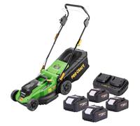 Tondeuse à gazon sans fil Procraft PLM21bb 40 V (2 x 20 V) 380 mm sans balais + 4 batteries 8,0 Ah + chargeur