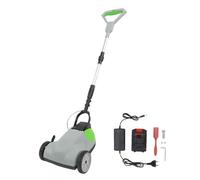 Tondeuse à Gazon sans Fil Puissant Moteur sans balais 6 500 TR/Min 3 hauteurs de Coupe réglables Poignée télescopique Amovible Tondeuse à Gazon électrique légère pour Petits
