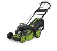 Tondeuse à gazon Thermique 5.5 CV 190cc Moteur 4T Essence Coupe 51cm Bac 60L Mulching 7 hauteurs 25 à 75mm Entretien Jardin VITO