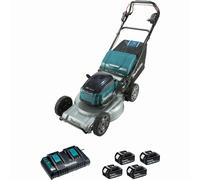 Tondeuse auto-tractée 36V 2 x 18V Li-Ion 5 Ah MAKITA 4 batteries - DLM533PT4