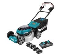 Tondeuse auto-tractée 36V 36V (2X18V LXT) - MAKITA - avec 4 batteries 18V 5.0Ah - DLM532PT4