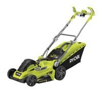 Ryobi - RLM18E40H Tondeuse à gazon à conducteur marchant, moteur électrique, puissance 1,8 kW, largeur de coupe 40cm, roues motrices, tondeuse mulching, ramassage arrière