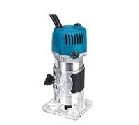 Tondeuse électrique bois routeur outil travail du bois fraise menuiserie manuel tondeuse outils routeur bord menuisiers 1200W 35000 tr/min(Blauw)