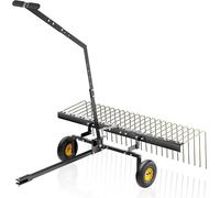 Tondeuse-fauchage avec une largeur de travail de 148 cm, aérateur de gazon pour éliminer la mousse et ramasser les feuilles, scarificateur pour tondeuses autoportées, VTT et UTV