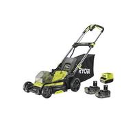 RYOBI Tondeuse poussée 18V Brushless coupe 40 cm ramassage et mulching 2 batteries 1 G