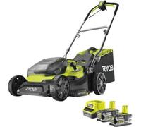 Tondeuse Poussée Hybride RYOBI 36V, Coupe 37 cm, 2 Batteries 5.0 Ah, Mulching, RY18LMH37A-250