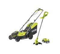 Tondeuse poussée RYOBI 18V One+ RLM18X33B40 - Batterie 4.0Ah - Chargeur - Coupe-bordures OFFERT