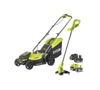 Tondeuse poussée RYOBI 18V OnePlus RLM18X33B40 - 2 batteries 4.0Ah - 2 chargeurs - Coupe-bordures OFFERT