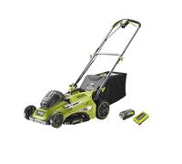 Ryobi Tondeuse à batterie RLM36X46H50PG 36V 46 cm Brushless Ramassage et mulching 5 Ah + chargeur