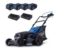 Scheppach Tondeuse à gazon sans fil BC-MP470-X 47 cm Brushless 3-en-1 4x4Ah 2 chargeurs