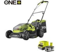 Tondeuse sur batterie RYOBI RY18LM37A140 coupe 37 cm ramassage et mulching G