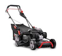 Tondeuse thermique tractée 202CC avec moteur Honda, mulching, éjection latérale et vitesse variable.