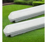 Tonffi 2 Pièce Néon LED 120cm, Réglette LED IP65 Connectable 36W [4500LM, 6000K Blanc Froid] - Luminaire Étanche Tube Lampe pour Garage, Cave, Atelier, Entrepôt