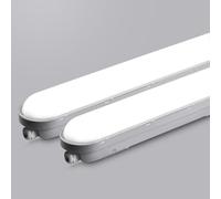 Tonffi 2 Pièces Neon LED 150 CM Reglette LED 60W 7500LM 6000K Blanc Froid Tube Lampe Connectable Luminaire Plafonnier Éclairage pour Garage, Bureau, Atelier
