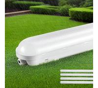 Tonffi 4 Pièce Néon LED 150cm, Réglette LED IP65 Connectable 60W [7500LM, 6000K Blanc Froid] - Luminaire Étanche Tube Lampe pour Garage, Cave, Atelier, Entrepôt