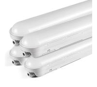 Tonffi 4 Pièces Neon LED 120 CM Reglette LED 36W 4500LM 4000K Naturel Blanc Tube Lampe Connectable Luminaire Plafonnier Éclairage pour Garage, Bureau, Atelier, Sous Sol