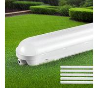 Tonffi 5 Pièce Néon LED 60cm, Réglette LED IP65 Connectable 18W [2250LM, 6000K Blanc Froid] - Luminaire Étanche Tube Lampe pour Garage, Cave, Atelier, Entrepôt