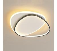 TONFON Plafonnier LED à intensité Variable Plafonnier encastré Plafonnier LED doré Moderne for Salon, Chambre à Coucher, Salle à Manger, Cuisine, Couloir, entrée, Hall d'entrée(Black,55cm)