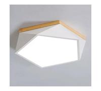 TONFON Plafonnier LED créatif en forme de diamant, plafonnier en métal à la mode, éclairage encastré, luminaire de bureau for salon, chambre à coucher, salle à manger, salle d'étude(White,40cm)