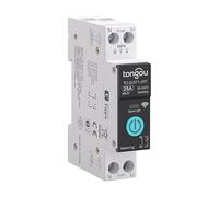 TONGOU 25A DIY Interrupteur Intelligent Compatible avec Alexa, Google Assistant, TUYA/Smart Life APP Contrôle à Distance, Rail Din Commutateur WiFi avec Mesure, Commande Vocale et Fonction de Temps