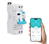 TONGOU RCBO Intelligent Interrupteur Différentiel 1P+N WIFI/TUYA App， Disjoncteur Fi Automatique Réarmable Type A 6kA, Protection contre les surintensités et fuites Rail din (1-40A / 30mA)