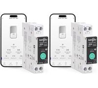 TONGOU SY2 JWT |WLAN Relais Intelligent Interrupteur | Mesure de puissance | Automatisation domestique | TUYA APP Aucun Hub Requis | Contrôle sans fil Éclairage et appareils électroménagers