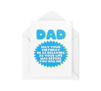 Tongue in Peach Cartes amusantes pour papa - May Your Day Be As Relaxing As Your Life Before Me - Cartes d'anniversaire pour papa - Cartes amusantes pour papa - Blagues pour papa - CBH1687