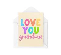 Tongue in Peach Cartes de vœux fantaisie amusantes | Love You Grandma | Anniversaire Fête des Mères Grandma Nana Grand-parent Banter Funny Blague | CBH1284
