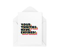 Tongue in Peach CBH1779 Cartes d'anniversaire amusantes - Vos trente ans ont expiré - Cartes amusantes pour les amis et la famille - Carte d'anniversaire 40 ans - CBH1779