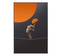 TONGYINLI Impression sur toile « Tranche de citron vert », décoration murale pour cuisine/restaurant, affiche décorative estivale pour la maison ou un chariot de bar (55 x 55 cm/cadre intérieur)