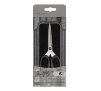 Tonic Studios Tim Holtz Ciseaux Couture - 15,2 cm Haberdashery Snip - Tout Usage pour Papier & Tissu - avec Protection des Lames - Antiadhésifs, White