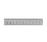 Tonic Studios Tim Holtz Règle Multi-usage 30 cm - Media Ruler avec Bords Tranchants en Métal, Rails Antidérapants, Mesures en Cm & Inch, Trous de Guidage - pour Couture, Scrapbooking & Cartes