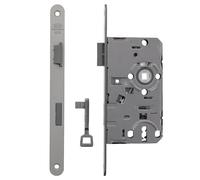 ToniTec Serrure à larder untbart droite pour porte de chambre serrure loquet + verrou goupille 55 mm têtière 20 mm