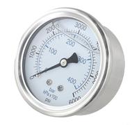 TONIXY 1 manomètre en acier inoxydable 0-6000 psi avec remplissage de glycérine pour connecteur rapide M14, résistant aux chocs pour tuyau de pompe de nettoyeur haute pression électrique et gaz (0