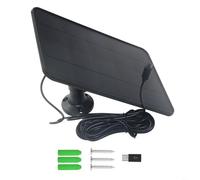 TONIXY Chargeur de panneau solaire 6 W avec 21,5 % d'efficacité et câble de 5 m pour appareils Anker/Eufy/Ring/Blink, construction en silicone monocristallin pour systèmes de sécurité domestique (noir