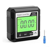TONIXY Compteur d'angle numérique avec base magnétique, rapporteur électronique inclinomètre pour le travail du bois, mode absolu relatif commutable, verrouillage des données (B)