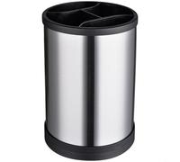 TONIXY Étagère de rangement rotative en acier inoxydable multifonction avec sections organisées, compact 12 x 12 x 17 cm pour la maison et le bureau (noir)