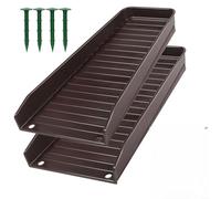 TONIXY Gouttière de pluie en PVC pour extension de bloc anti-éclaboussures avec séparateur de débit d'eau intégré pour drainage du toit et sécurité des fondations (marron)