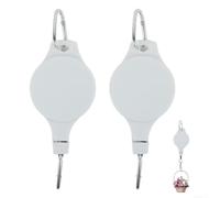 TONIXY Lot de 2 poulies rétractables pour plantes avec crochet réglable de | Hauteur réglable, levage et abaissement faciles, corde en nylon lisse, mécanisme de verrouillage automatique