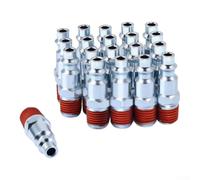 TONIXY Lot de 30 raccords pneumatiques mâles NPT de 0,6 cm en acier galvanisé 300 PSI avec mastic pré-appliqué pour compresseur, cloueuse et outils