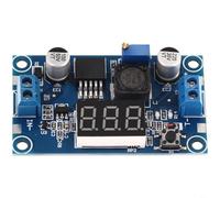 TONIXY Module abaisseur de tension réglable DC-DC avec voltmètre numérique intégré, plage d'entrée 2,5 V-40 V et sortie réglable 1,25 V-37 V, ABS bleu 6,1 x 3,4 x 12 cm, interface de contrôle tactile,