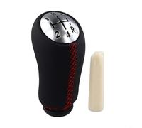 TONIXY Pommeau de levier de vitesse à 5 vitesses pour Renault, Laguna, Megane 2, Clio 3, manuel en cuir synthétique avec motif, rouge, noir, blanc pour mise à niveau de l'intérieur de la voiture