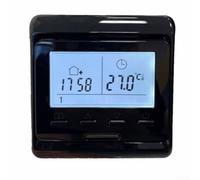 TONIXY Thermostat électrique programmable pour chauffage au sol 16 A 250 V avec capteur externe 300 cm, contrôleur de température mural pour tapis chauffants, câbles, films (noir 3 A)