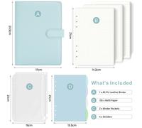 ®TONLRGY Carnet à feuilles mobiles A5, agenda multi-usages et planificateur de voyage,bleu